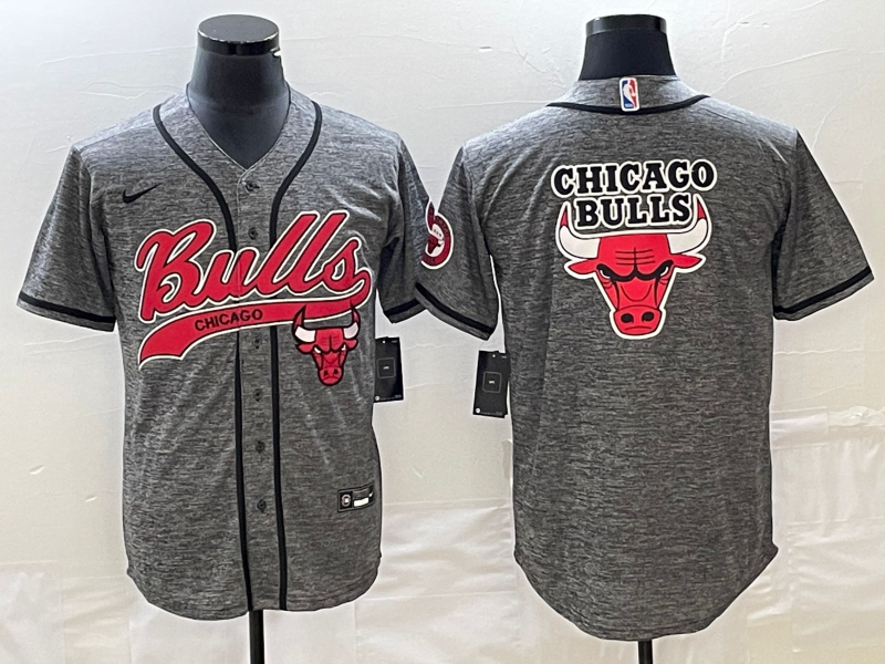 Men Chicago Bulls Blank Grey Nike 2023 NBA Jerseys